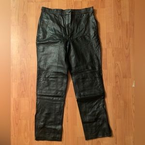 New Tommy Hilfiger 100% Leather motorcycle pant
